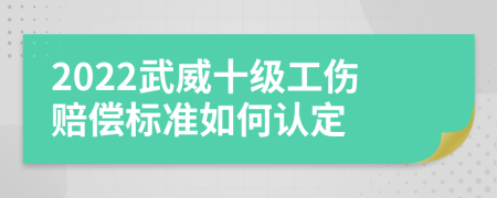 2022武威十级工伤赔偿标准如何认定