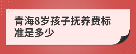 青海8岁孩子抚养费标准是多少