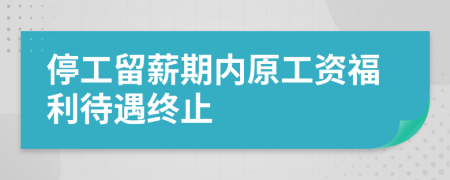 停工留薪期内原工资福利待遇终止