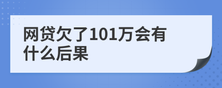 网贷欠了101万会有什么后果