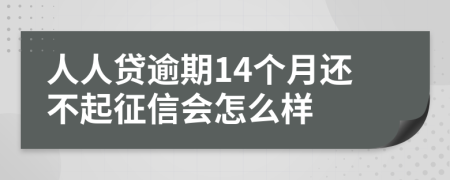 人人贷逾期14个月还不起征信会怎么样