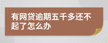 有网贷逾期五千多还不起了怎么办