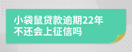 小袋鼠贷款逾期22年不还会上征信吗