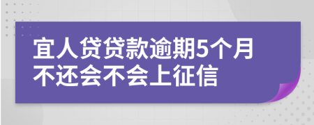 宜人贷贷款逾期5个月不还会不会上征信