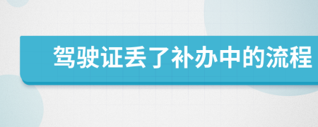 驾驶证丢了补办中的流程