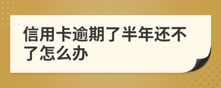 信用卡逾期了半年还不了怎么办