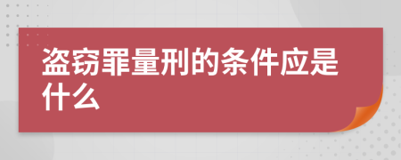 盗窃罪量刑的条件应是什么