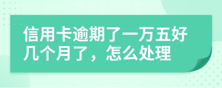 信用卡逾期了一万五好几个月了，怎么处理