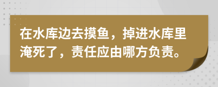 在水库边去摸鱼，掉进水库里淹死了，责任应由哪方负责。