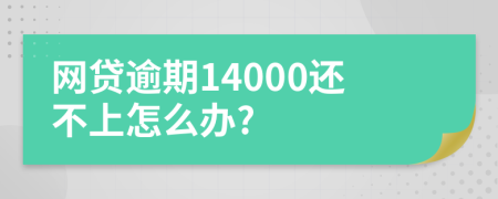 网贷逾期14000还不上怎么办?