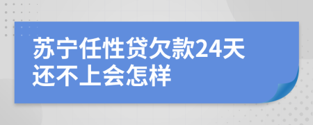 苏宁任性贷欠款24天还不上会怎样