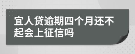 宜人贷逾期四个月还不起会上征信吗