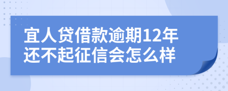 宜人贷借款逾期12年还不起征信会怎么样