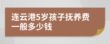 连云港5岁孩子抚养费一般多少钱