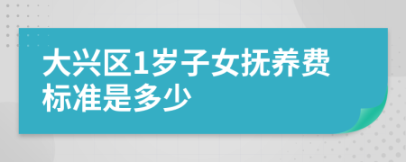 大兴区1岁子女抚养费标准是多少