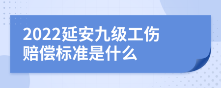 2022延安九级工伤赔偿标准是什么