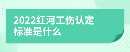2022红河工伤认定标准是什么