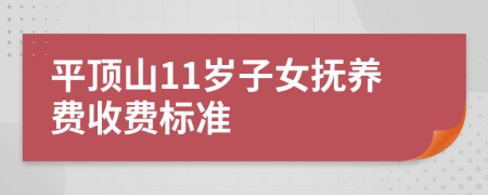 平顶山11岁子女抚养费收费标准