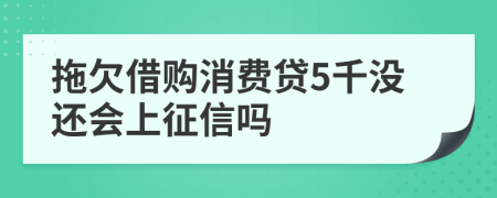 拖欠借购消费贷5千没还会上征信吗