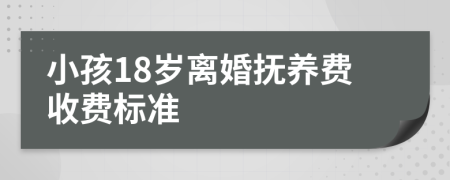 小孩18岁离婚抚养费收费标准