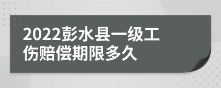 2022彭水县一级工伤赔偿期限多久