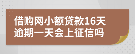 借购网小额贷款16天逾期一天会上征信吗