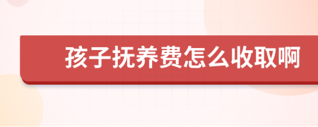 孩子抚养费怎么收取啊