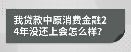 我贷款中原消费金融24年没还上会怎么样？