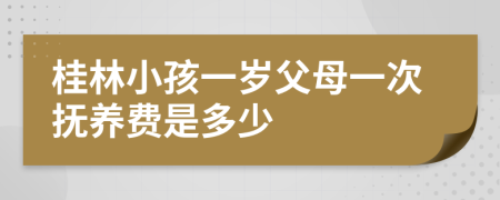 桂林小孩一岁父母一次抚养费是多少