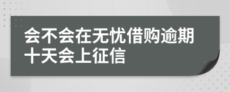 会不会在无忧借购逾期十天会上征信