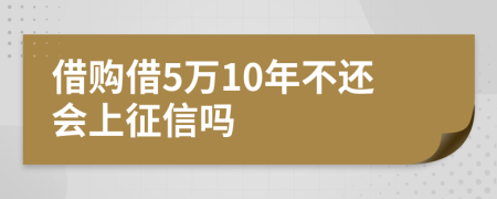 借购借5万10年不还会上征信吗