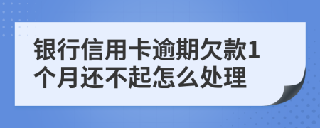 银行信用卡逾期欠款1个月还不起怎么处理