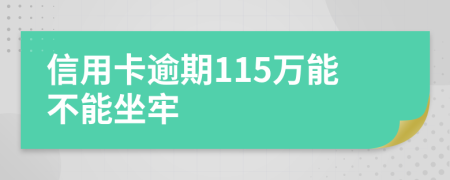 信用卡逾期115万能不能坐牢