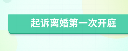 起诉离婚第一次开庭