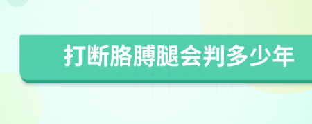 打断胳膊腿会判多少年