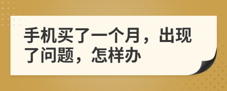 手机买了一个月，出现了问题，怎样办