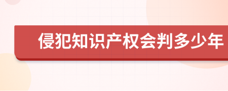 侵犯知识产权会判多少年