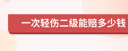 一次轻伤二级能赔多少钱