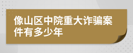像山区中院重大诈骗案件有多少年