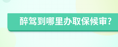 醉驾到哪里办取保候审?