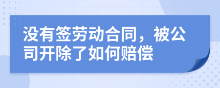 没有签劳动合同，被公司开除了如何赔偿