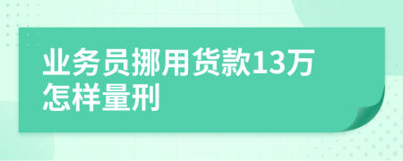 业务员挪用货款13万怎样量刑