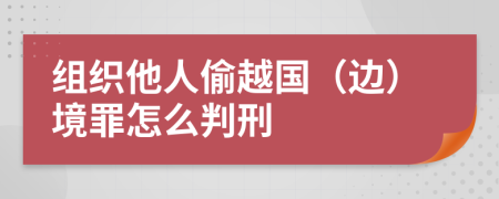 组织他人偷越国（边）境罪怎么判刑