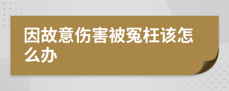 因故意伤害被冤枉该怎么办