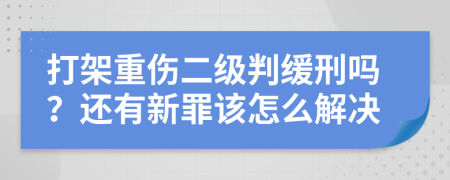 打架重伤二级判缓刑吗？还有新罪该怎么解决