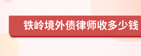 铁岭境外债律师收多少钱