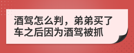 酒驾怎么判，弟弟买了车之后因为酒驾被抓