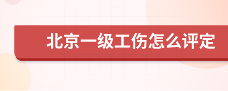 北京一级工伤怎么评定