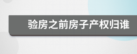 验房之前房子产权归谁