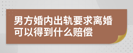 男方婚内出轨要求离婚可以得到什么赔偿